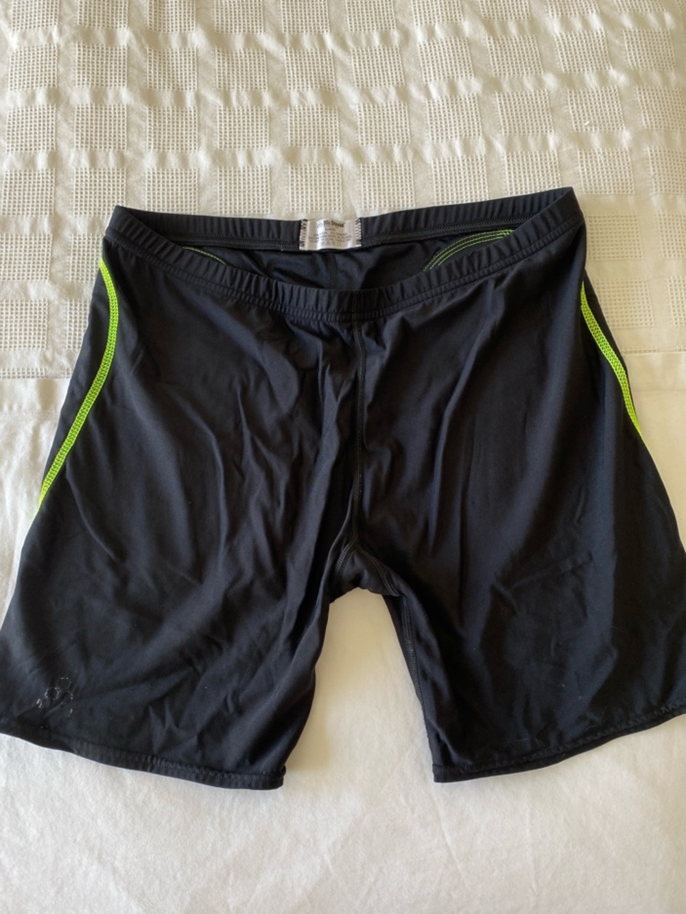 Black padded athletic spandex